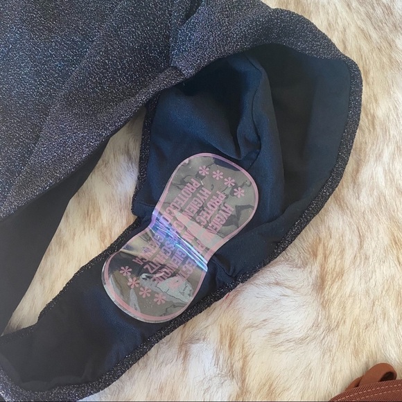 Moschino Glitter Halter Cutout One Piece Swimsuit Black XS NWT - Picture 5 of 8